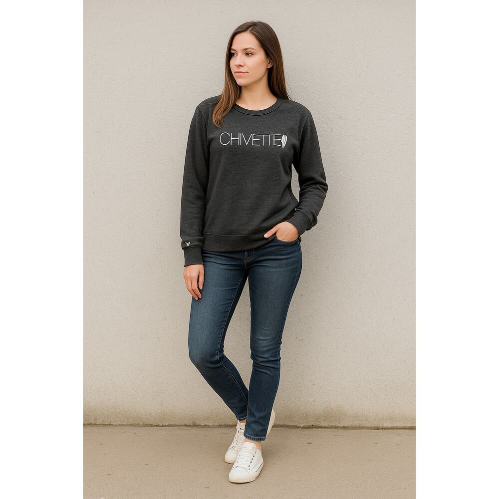 Chivette Gray Sweatshirt Women’s Size Large Casual Street Style Pullover